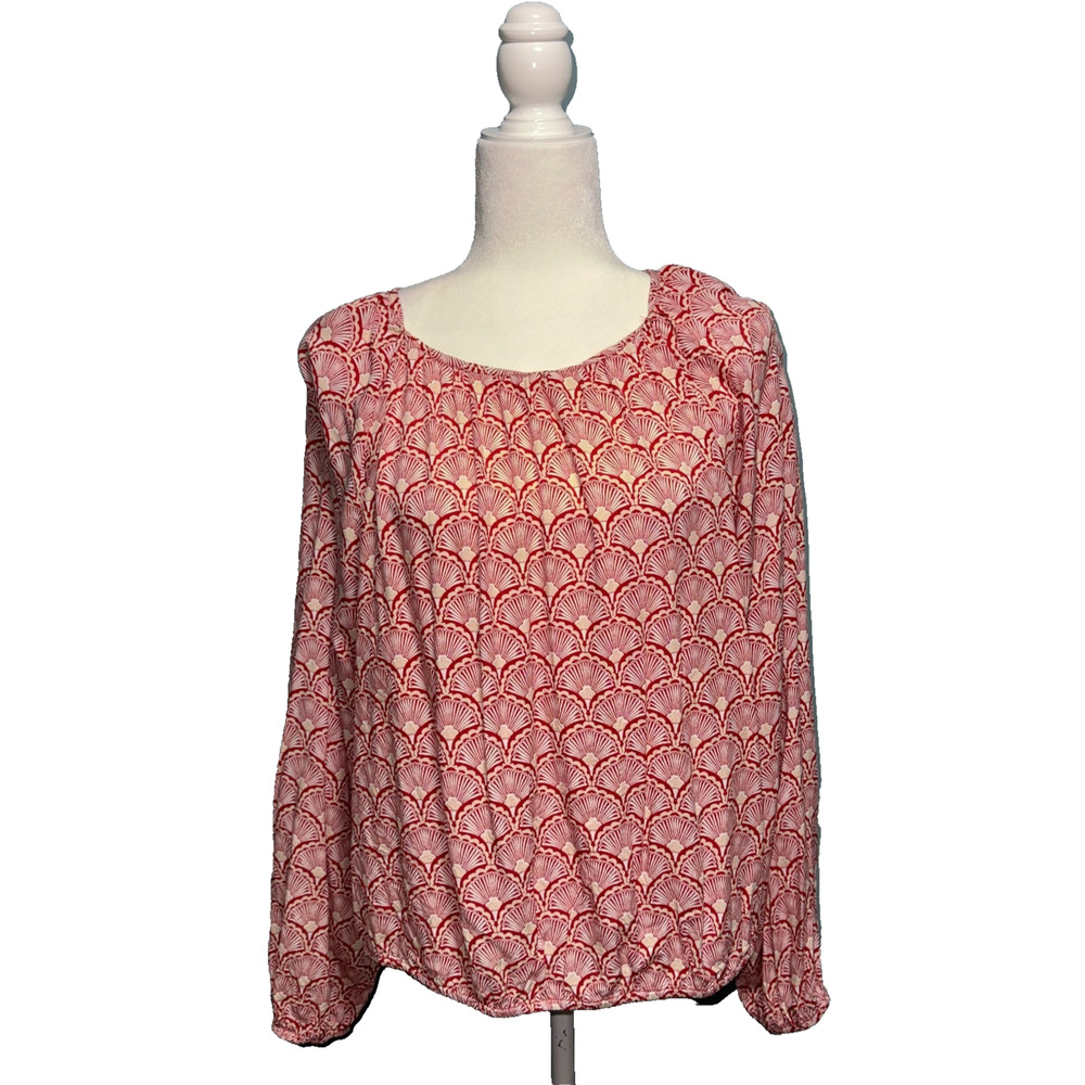 Loft Outlet Womens Extra Large Top Abstract Classic Casual Lightweight Travel